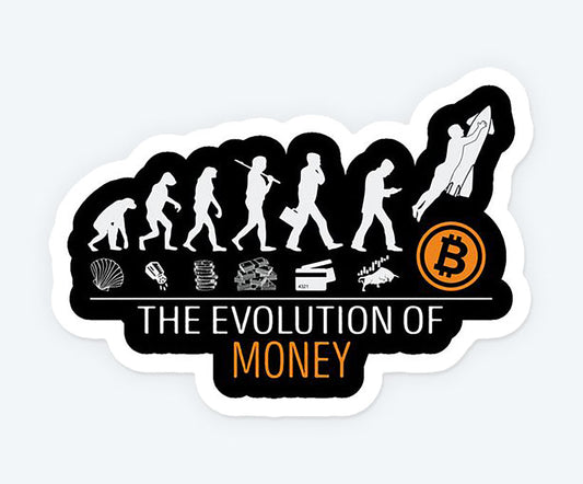 Evolution Of Money Sticker
