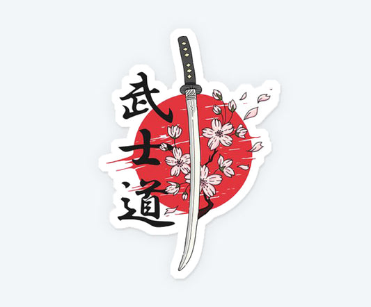 Katana Sakura Sticker