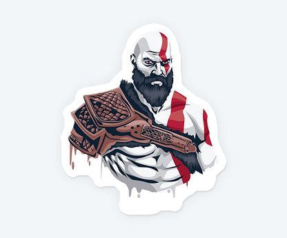 Kratos God Of War Sticker