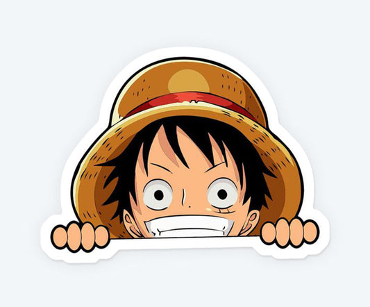 Luffy peaking Sticker