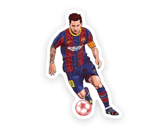 Messi Dribbling Ball Sticker
