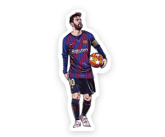 Messi Holding Ball Sticker