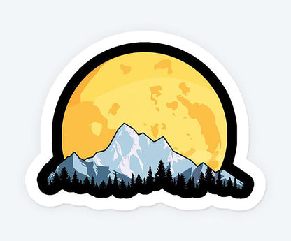 Moon & Mountain Sticker