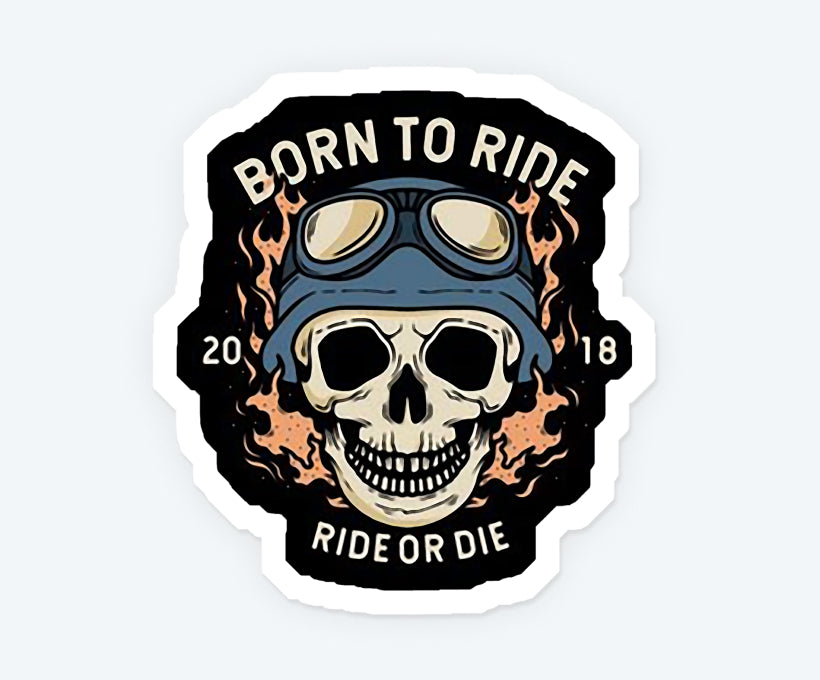 Rider Skull Logo Sticker