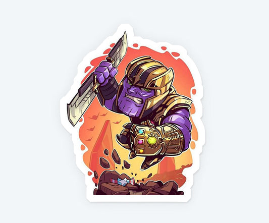 Thanos Attacking Sticker