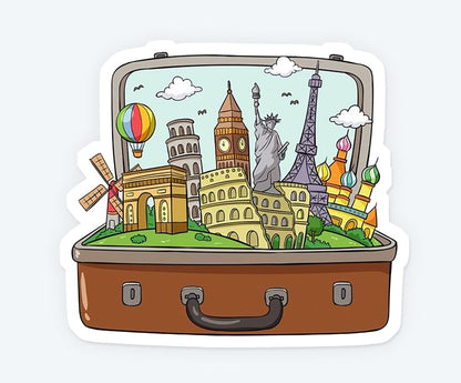 Tourist Suitcase Sticker