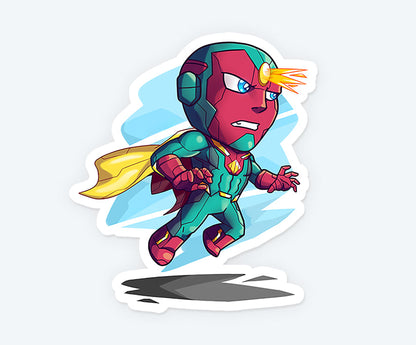 Vision Superhero Sticker