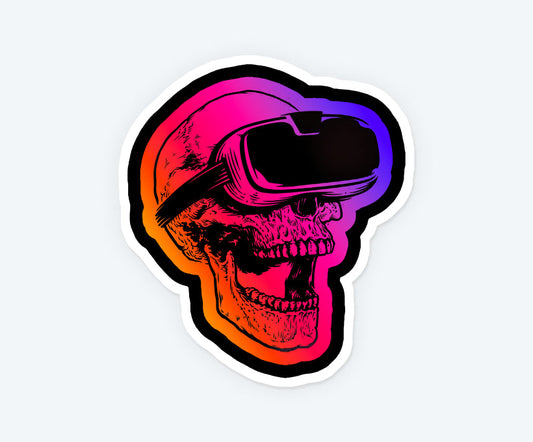 Vr Gamer Skull Sticker