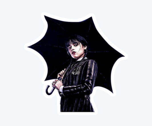 Wednesday Umbrella Sticker